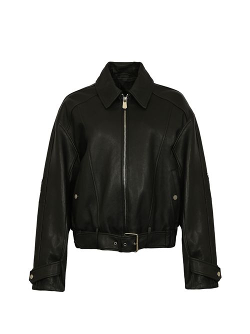 Giubbino Guanciale in pelle bubble con ricami PINKO | 105793 A2U7Z99